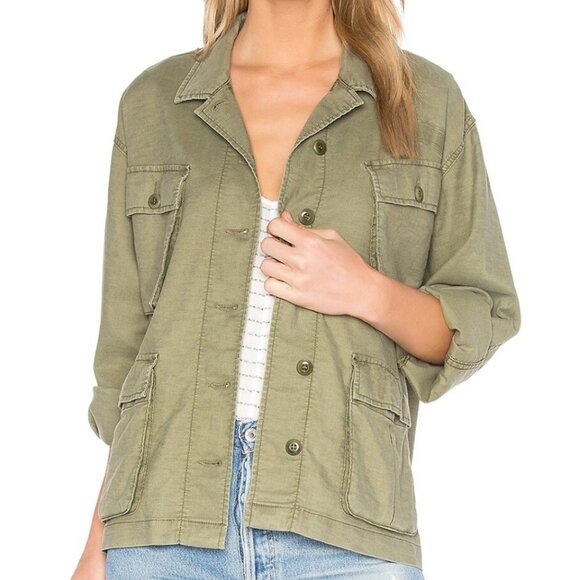 THE GREAT. | The Commander Jacket Faded Army Utility Size 0 - Picture 1 of 11